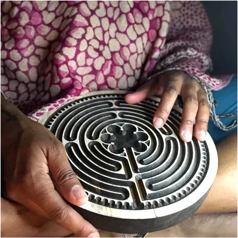2 pièces méditation doigt labyrinthe méditation-relaxation et décompression doigt en bois labyrinthe doigt labyrinthe outil