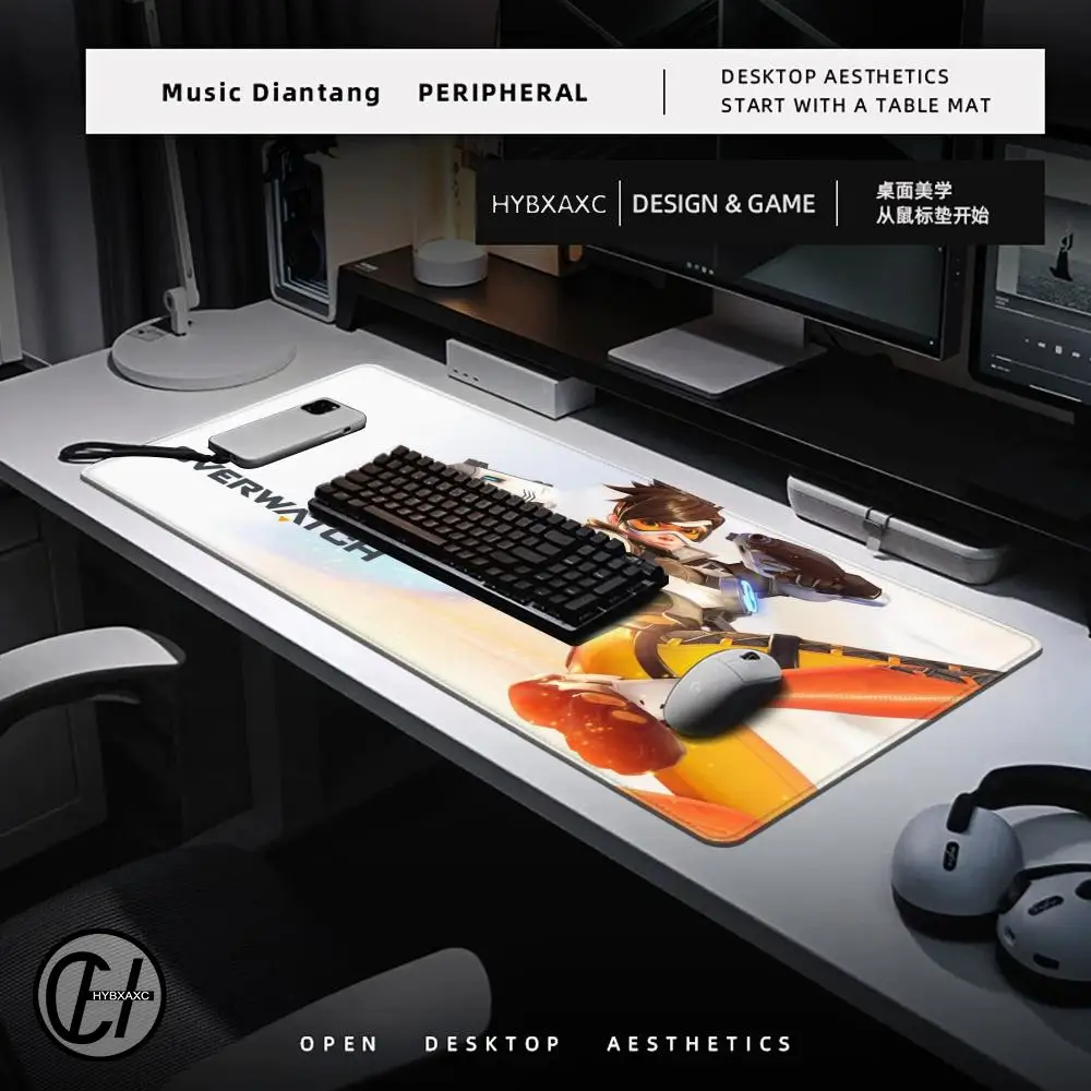 Overwatch ماوس الوسادة مكتب ماوس الوسادة لطيف HD لوحة مكتب تمديد الألعاب لوحة المفاتيح الحصير كبيرة 100x50 سنتيمتر XXL ألعاب ماوس