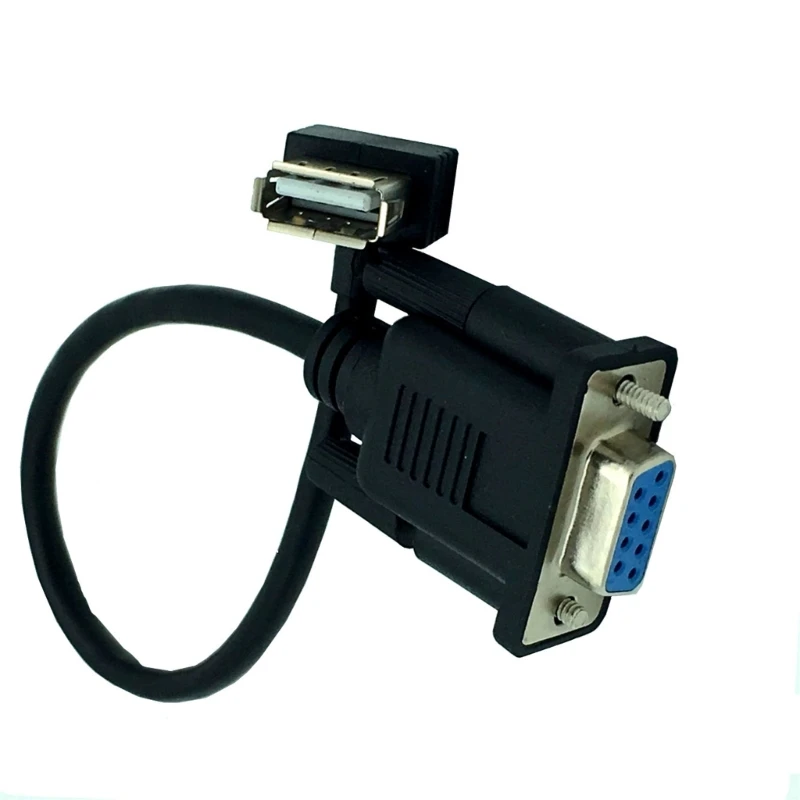USB 2.0 A Female-RS232 DB9 Female 직렬 케이블 어댑터 변환기(직렬 플러그 장치용)는 장치 연결을 향상시킵니다.