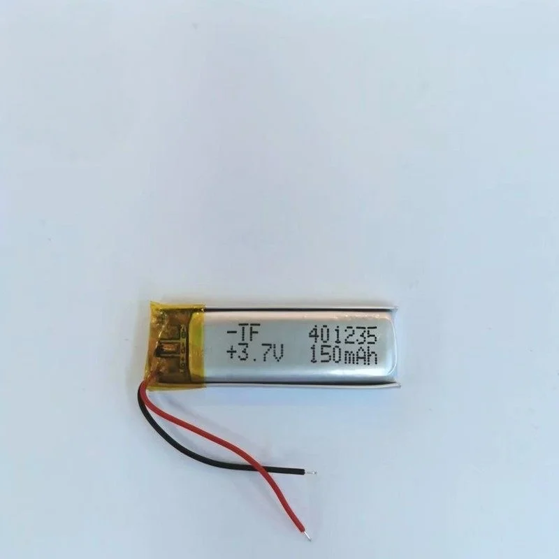 3.7V Rechargeable 401235 Lithium Polymer Battery 150mAh for Bluetooth Headphones, Smart Wearables, Voice Recorders, and Digital