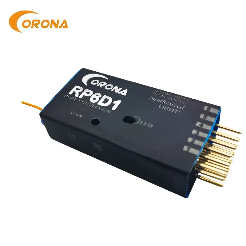 

CORONA RP6D1 6CH 36Mhz /RP8D1 8ch 40Mhz Dual Conversion Synthesized Receiver for RC Control Flight Airplane Helicopter Car