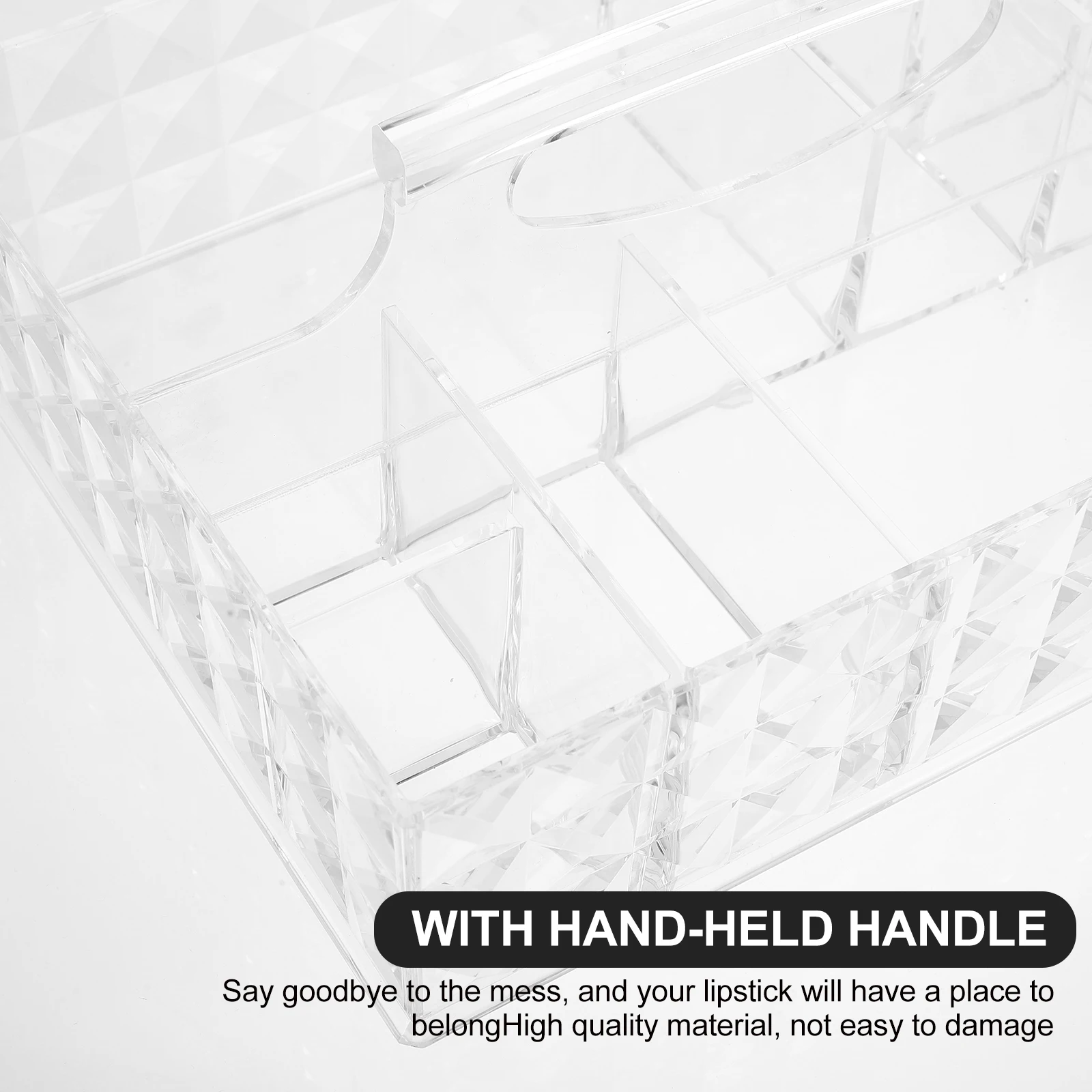 1Pcs Makeup Storage Box Plastic Multi-Grid Organizer Desktop Case for Lipstick Nail Polish Brushes Essential Oil Skin