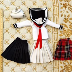 1/6 Bjd Clothes Doll Accessories Pleated Skirt Suit Joints Dolls Uniforms 28 Cm Baby College Style School Uniforms