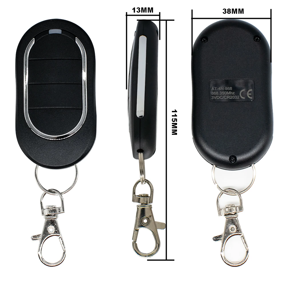 2pcs Keychain Barrier Alutech AT-4N 868MHz Remote Control for Garage Gate Door