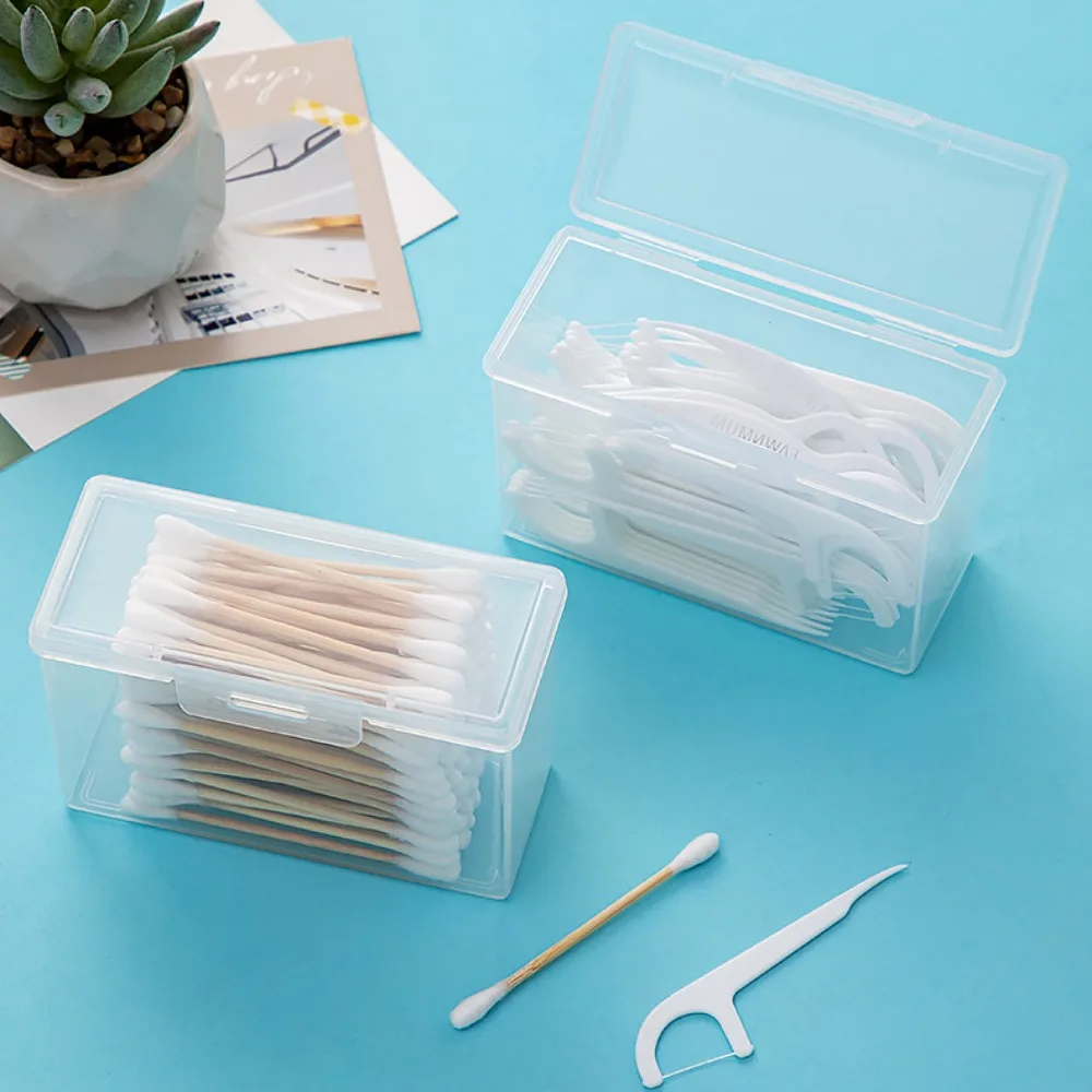 Clear Rectangular Storage Box Portable Small Plastic Collection Case for Jewelry Stationery Headwear Multipurpose Home Organizer