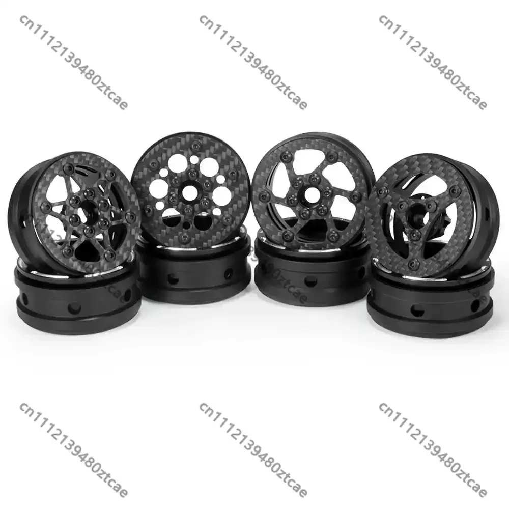 1.9 Inch Carbon Fiber Wheel Rims For 1/10 RC Crawler LCG Tube Frame Off Road Model Car Upgrade Parts