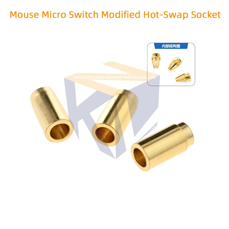 10pcs Step 0.6/0.8 model Mouse Mod Hot-Swap Base Copper Socket Micro Switch Socket Claw Spring Sleeve Hot-Swap Accessories