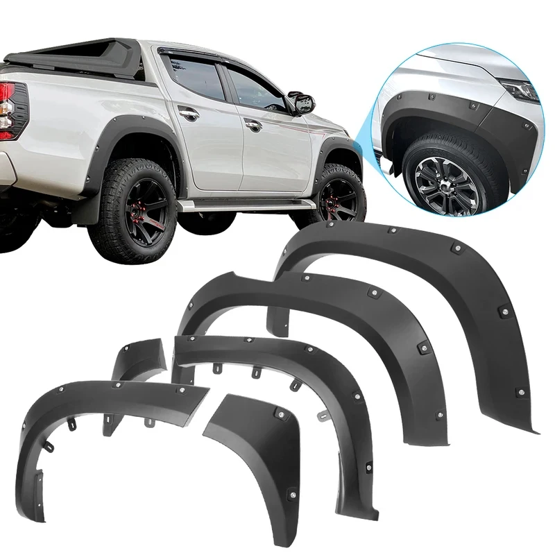 

Hot Selling Wheel Arch Fender Flares Protector 6PC MudGuards Matte Black Car Accessories Two option