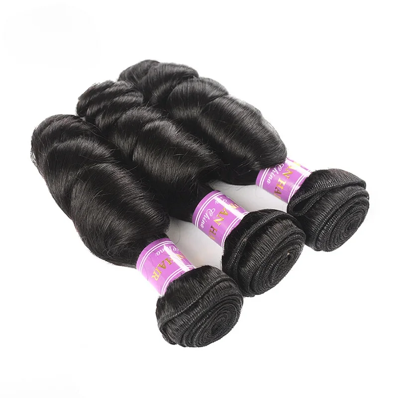 12A Loose Wave Naturfarbenes Echthaarbündel 10-30 Zoll 100g/Stück Brasilianisches Jungfrauenhaar für schwarze Frauen zum Flechten und Stylen – Detail 2