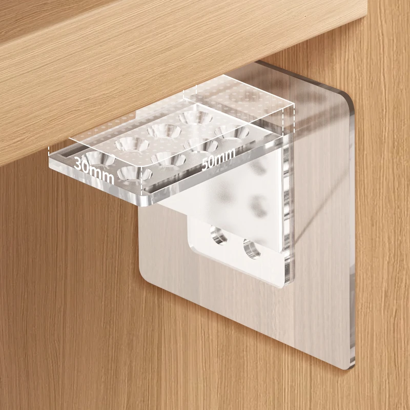 Partition bracket free punch retainer shelf plate bracket wardrobe layered right angle cabinet snap fastening bracket triangular