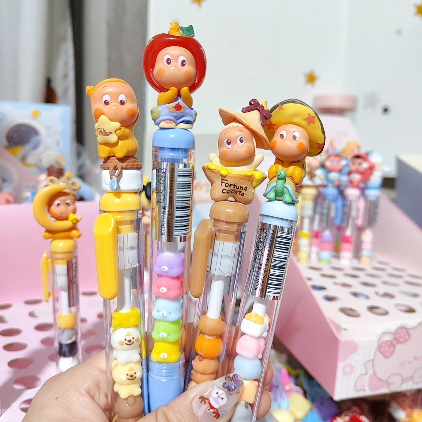 قلم كارتوني لطيف قلم محايد - دمية متحولة يمكنك صنعها بنفسك قلم لطيف للطالب الصغير على شكل نجمة رجل #1