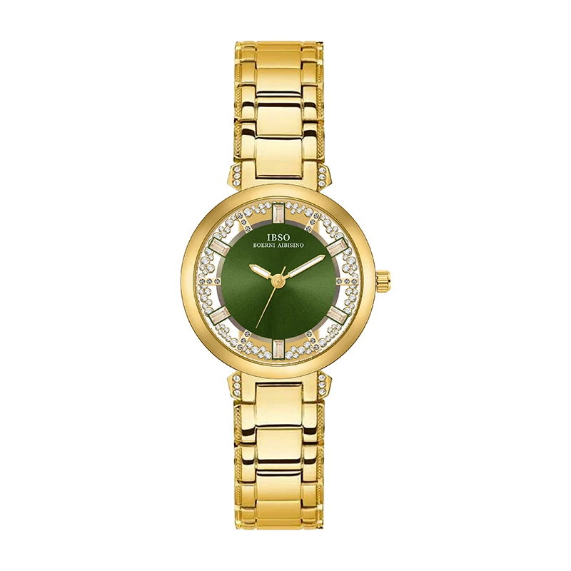 Luxury Brand Women Watches Golden Steel Small Dial Waterproof Fashion Hand Clock Female New Elegant Ladies Wristwatches Green