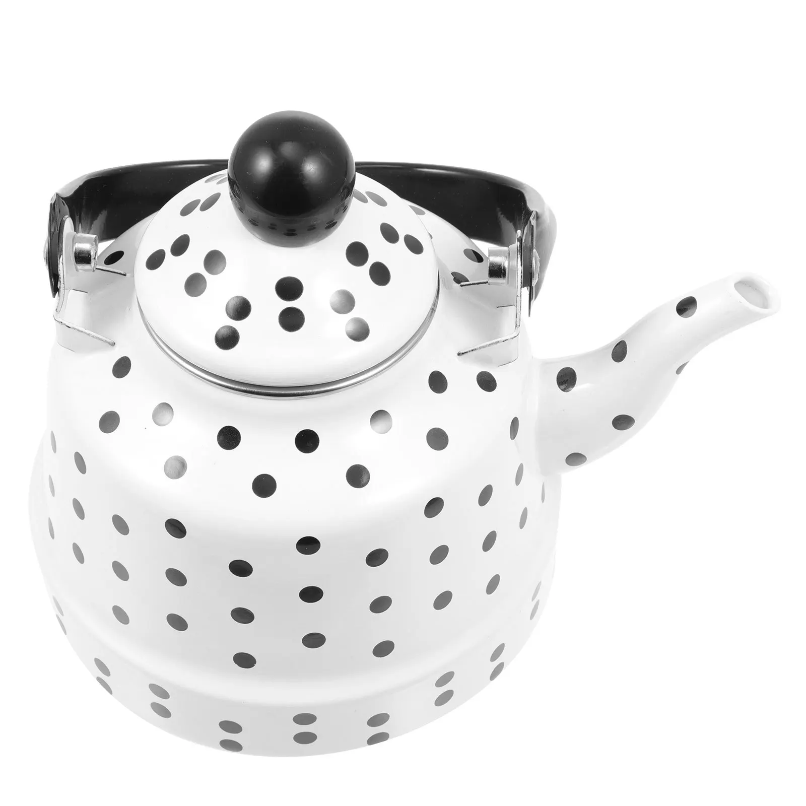 

Heating Water Kettle Vintage Enamel Design Easy to Clean Practical Kitchen Tea Serving Pot for Coffee Tea Teakettle