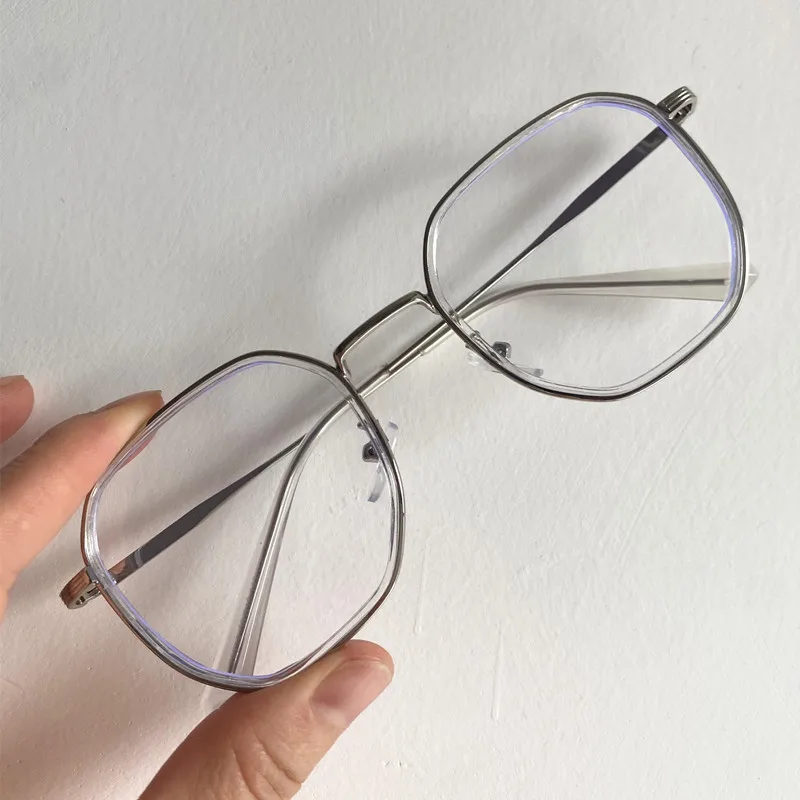 

Fashion Anti-Blue Light Glasses TR90 Optical Eyeglass Retro Spectacles Square Google Alloy Frame Women Ornamental