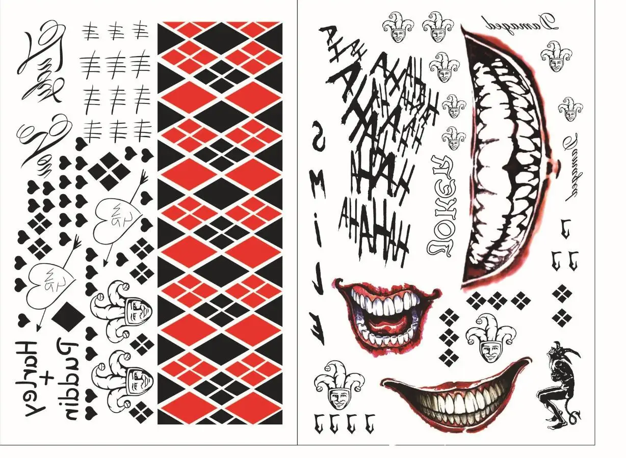 

tattoo halloween zombie scar stickers face festival vampire tattoo men women waterproof tatoo boys fake body arm sticker T2275