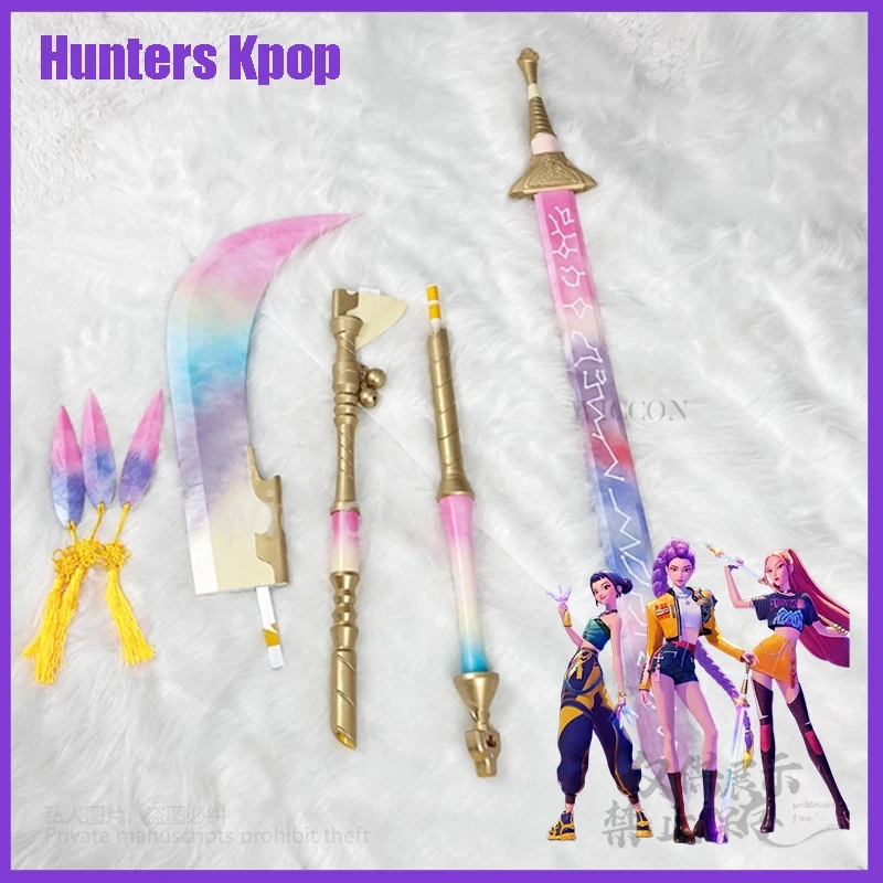 Anime Huntrix Demo N Hunters K-Pop Zoey 액세서리 다채로운 수제 수지 소품 Zoey 코스프레 의상 Mira Rumi 할로윈 파티