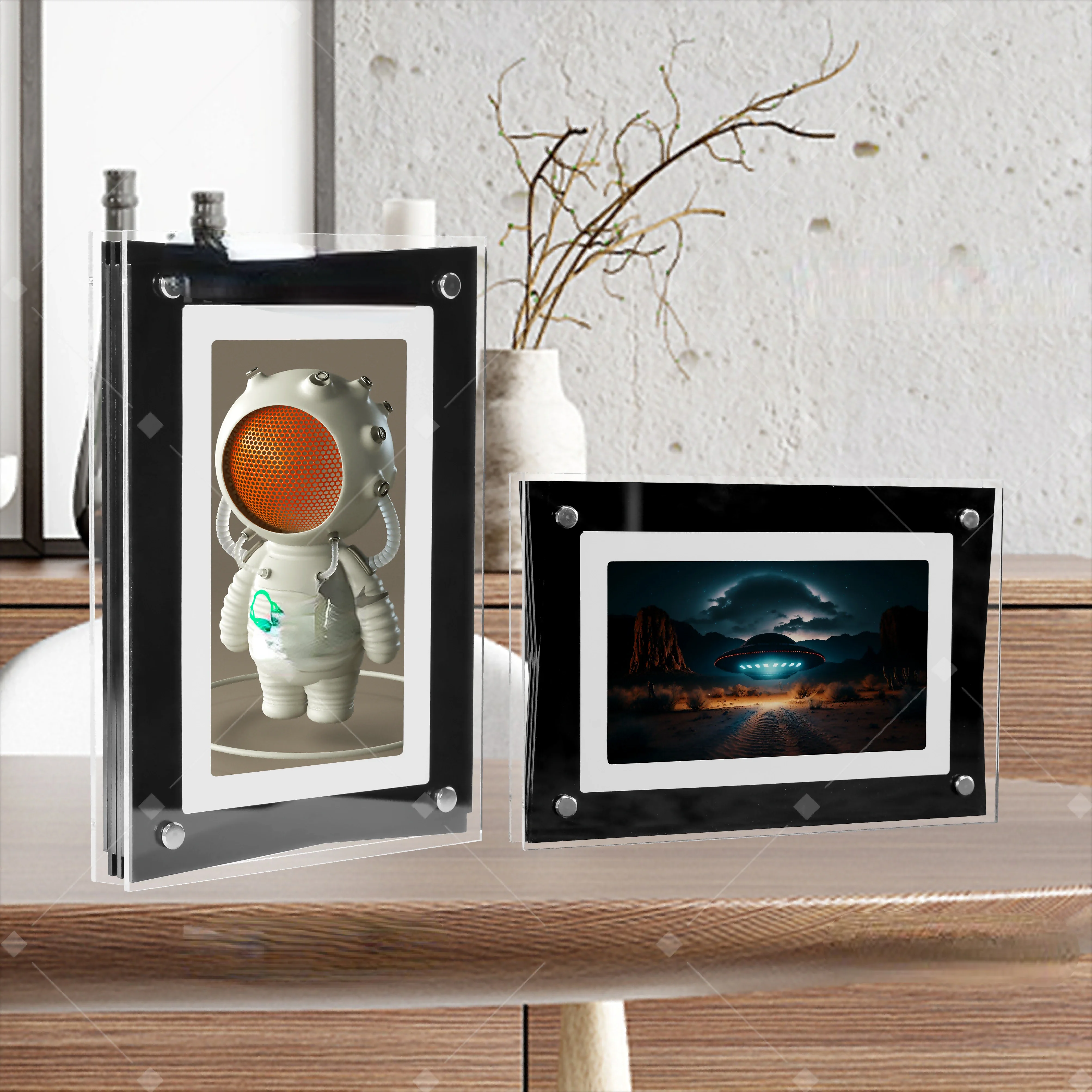 

The world's first brand publicity creative furniture Video Music Player Digital acrylic electronic photo frame