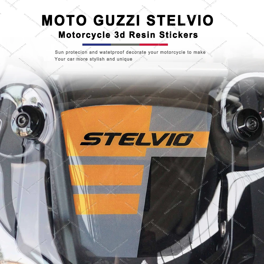 Neue Armaturen brett Schutz Aufkleber für Moto Guzzi Stelvio 2024 Motorrad 3D Gel Epoxidharz Handschutz wasserdichte Abziehbilder