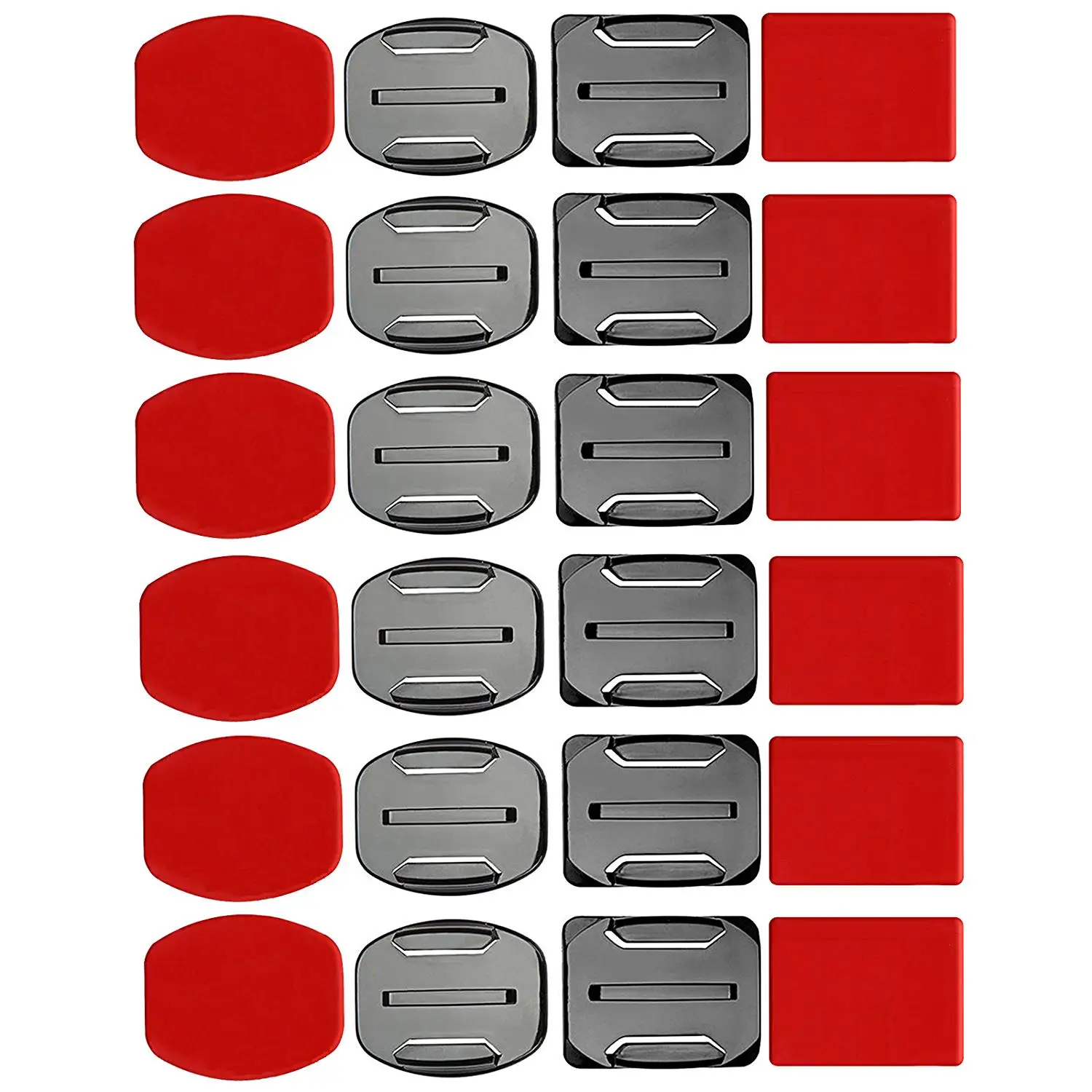 A49T Helmet Accessories Kit Set 12x Mounts + 12x Adhesive Stickers Sticker Pads for 7/6/5/4/3+/3 Session SJ4000 SJ5000 Action Ca