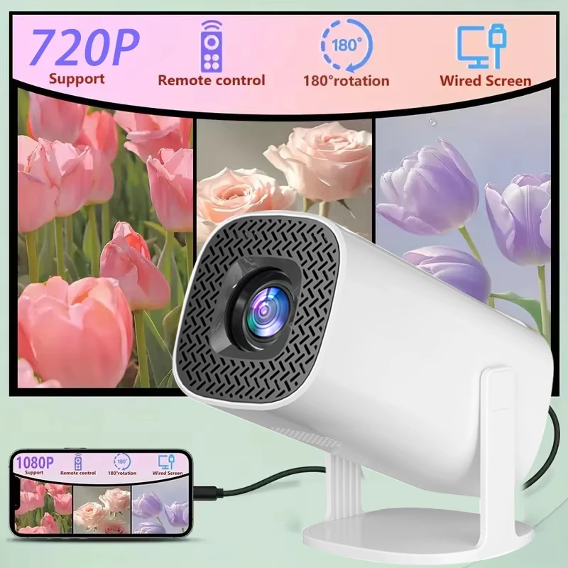 

Portable projector, 160 ANSI Brightness, 720p Support, equipped with LCD display. Small volume does not take up space