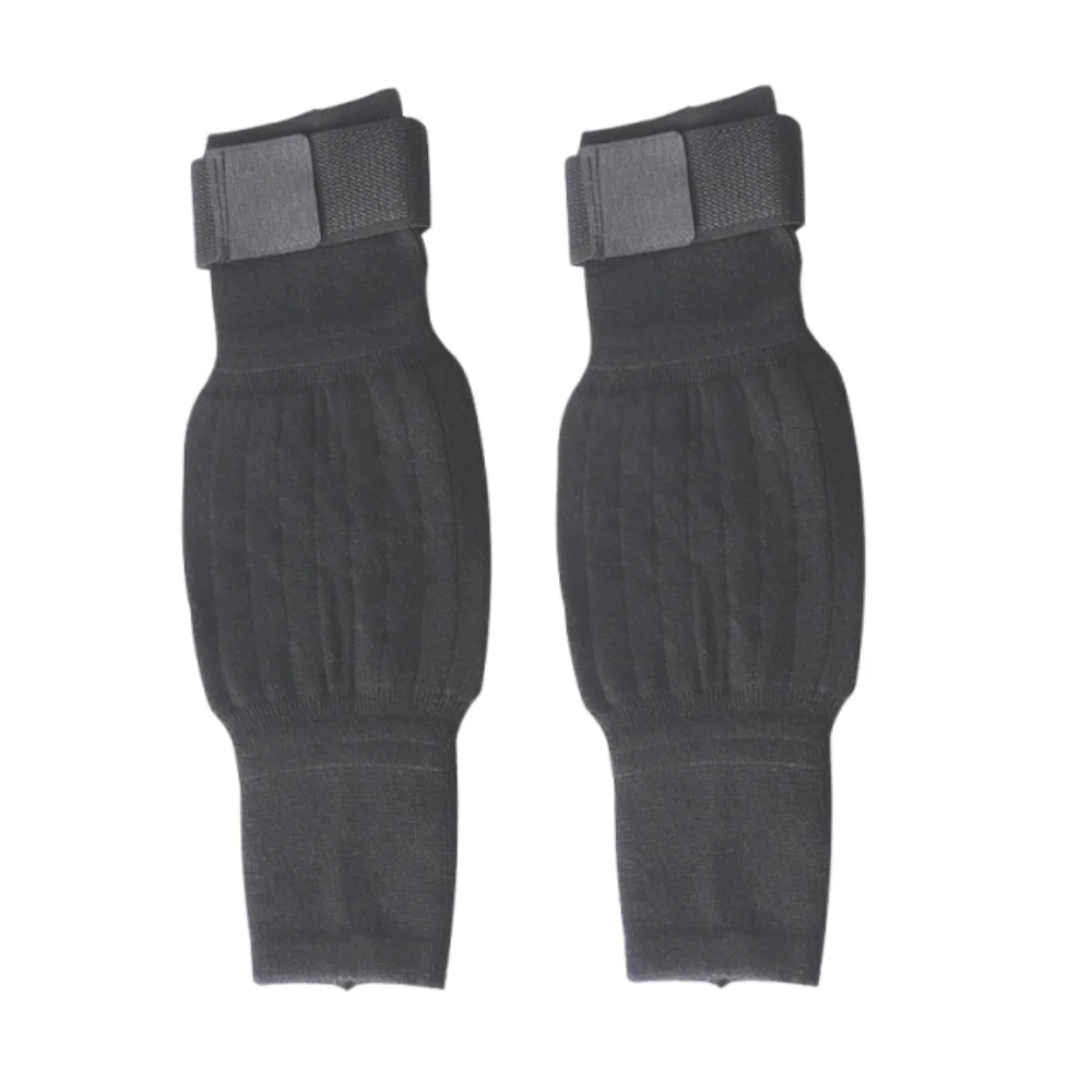 Cold-proof Warm Knee Pads Windproof Soft Thermal Leg Warmers with Straps Elastic Knee Protective Cover Injury Recovery