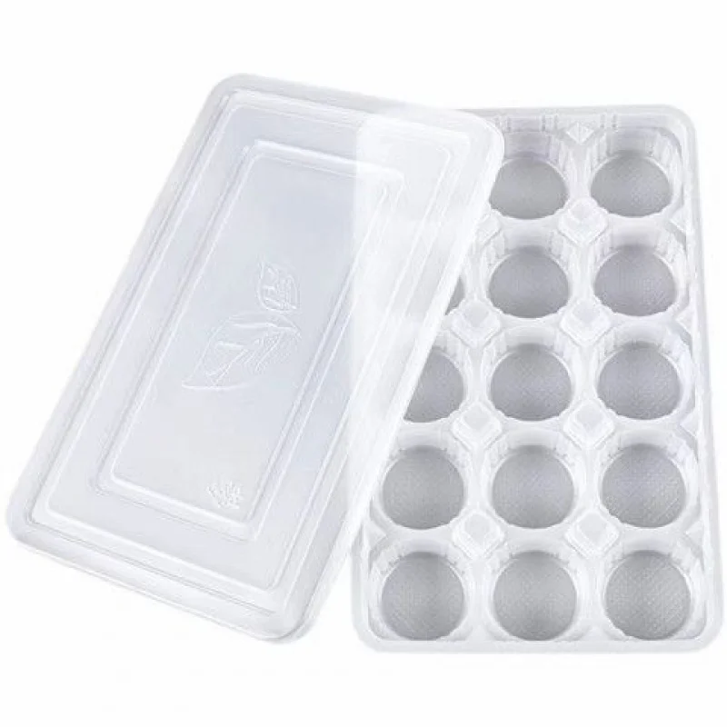 【Grid to-Go Box】Disposable15Guwonton Soup Steamed Buns Quick-Frozen Steamed Buns Take-out Box Steamed Buns Steamed Buns Pastry F