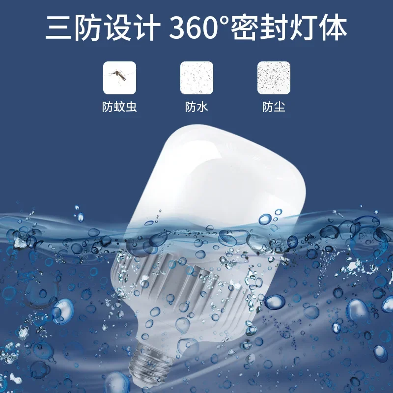 หลอดไฟ LED ฐาน E27 15W - 100W เปลี่ยนเป็นมิตรกับสิ่งแวดล้อม 5000K แสงสว่างยาวนานสําหรับห้องนอน/ห้องครัว