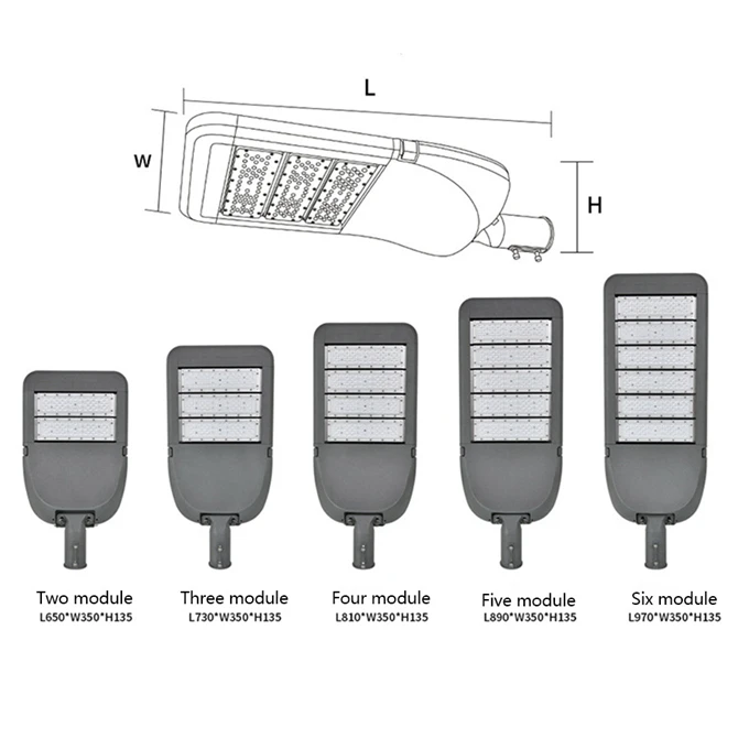EXW New Public Dc Led Road Lamps 250w Die-casting Aluminum Waterproof Outside Led Street Light