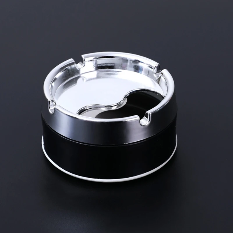 PP+Stainless Steel Ashtray with Lid for Home Outdoor Indoor Smoking Accessory