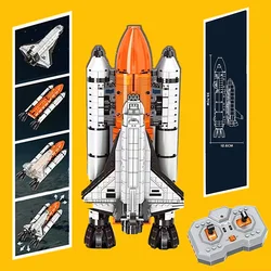 Technical Block Galaxy RC Spaceship Space Shuttle Exploring Launch Apollos Discovery Model Building Blocks Bricks Toy Gift Boys