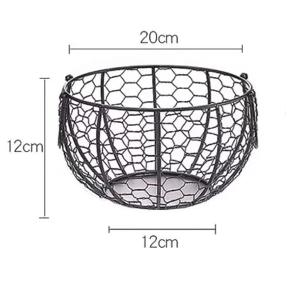 

Удобная практичная качественная корзина для хранения яиц, железная кухонная корзина для хранения закусок 12*12*20 см, коллекционная корзина