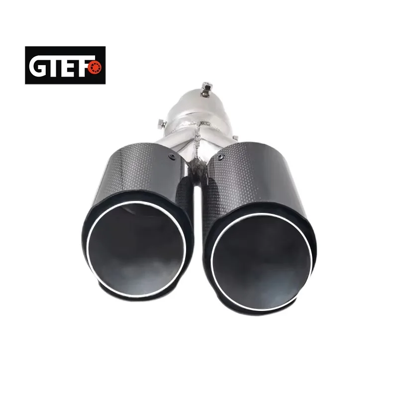 GTEFO Universal Adjustable Car Exhaust Tip, Carbon Fiber Modified Exhaust Muffler Tip for Vehicles, Stainless Steel Exhaust Tip,