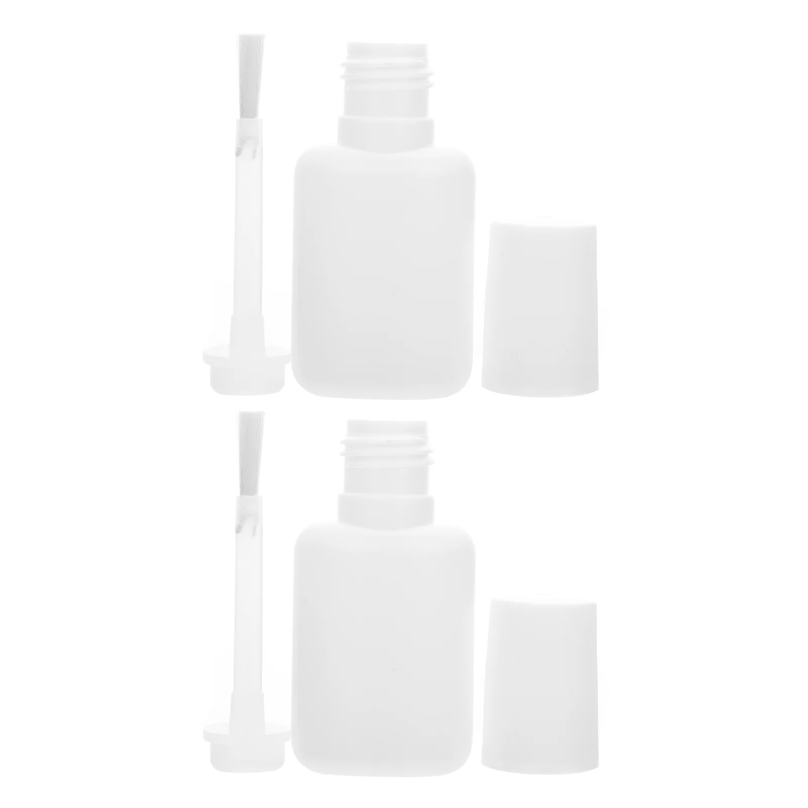 

11 Pcs Nail Bottle Clear Fingernail Polish Manicure Supply Container Glue Gel Jars Empty Plastic Bottles with Brush