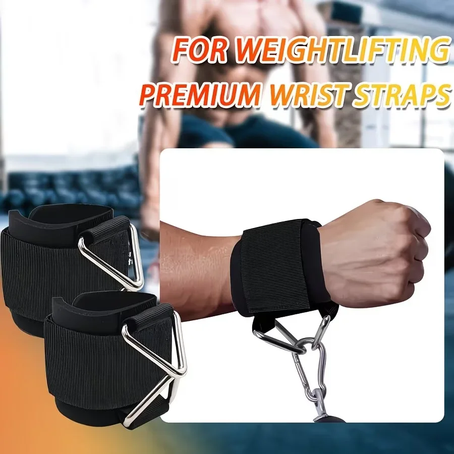 1 Pc Adjustable Cable Machine Wrist Strap for Women Men Neoprene Padded with Heavy Duty D-Ring for Gym Leg Arm & Glute Workouts