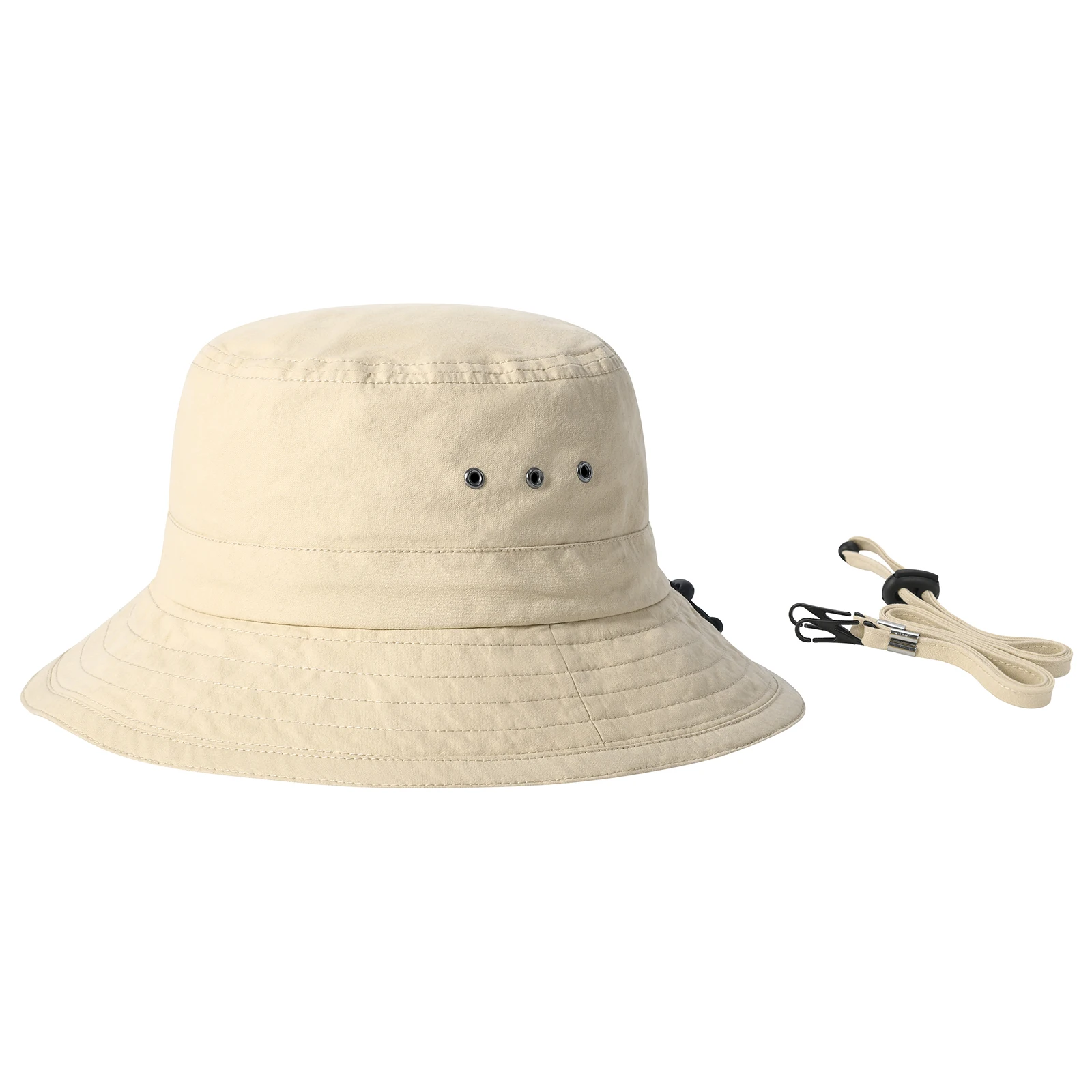 VOBOOM Men Cotton Washed Bucket Hat Packable Boonie Cap Sun Protection Visor Cap