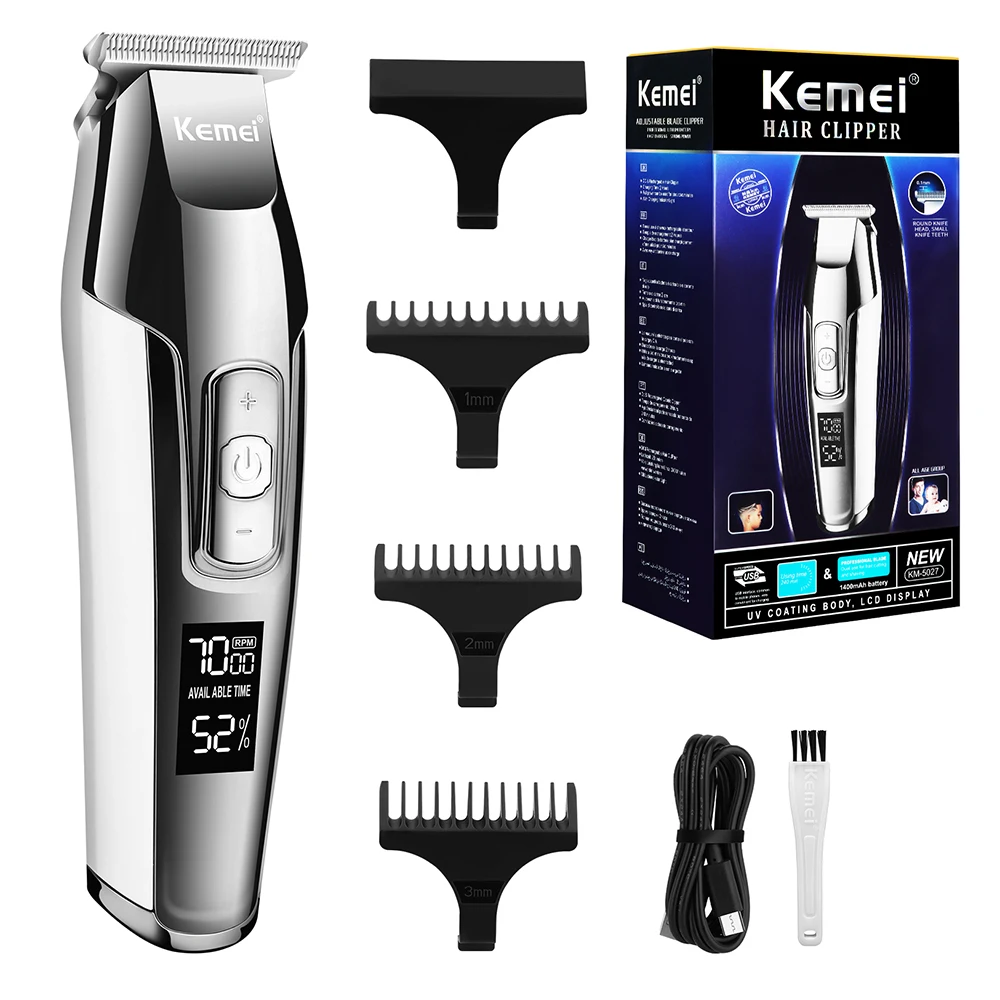 Kemei Electric Hair Trimmer Rechargeable Razor Barber Hair Cutting Shaving Machine For Men's Shaver Household Electric