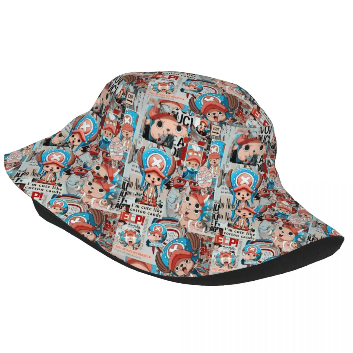 Tony Tony Chopper Bucket Hat for Woman Summer Travel One Piece Sun Hat Streetwear Lightweight for Outdoor Sports Fishing Cap