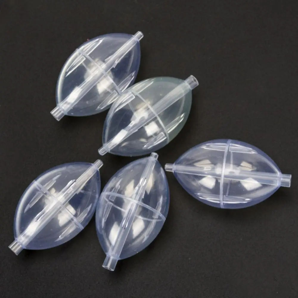 5pcs Plastic Fishing Clear Float Buoy Transparent Floating Ball Water Injection Bubble Floats Buoy Type Hollow Design