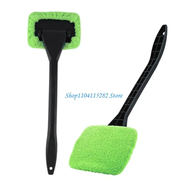  Multifunction Windshield Wiper Defogger 2 Piece Microfiber Brush Head and Rubber Scraper for Effective Car Glass Care - Image 4