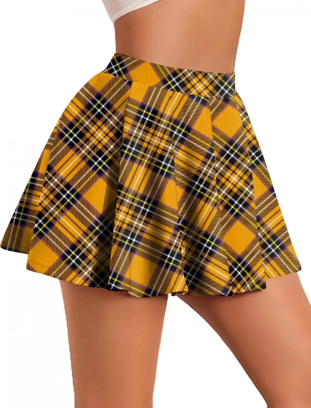 Nadanbao Sommer Frauen Hohe Taille Plaid Gefaltete Röcke Rock Y2K Streetwear Schuluniform A-Line Gym Student Kurzen Rock Mädchen – Detail 31