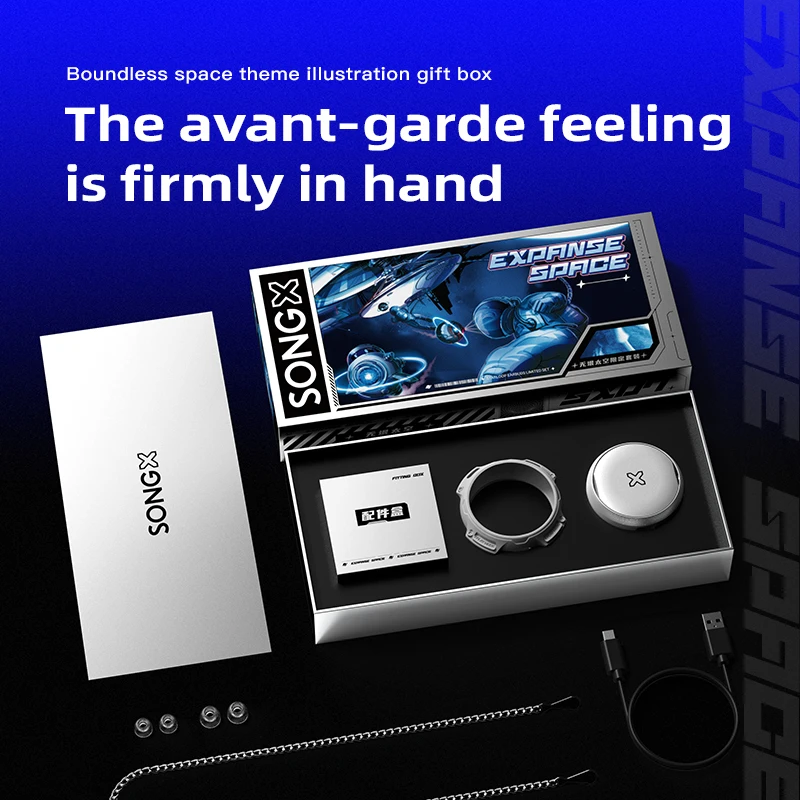 SONGX Wireless Headphones TWS Bluetooth 5.2 ENC Noise Reduction Headset HIFI Stereo S07 Planetary Ring Earphone For Gaming Music
