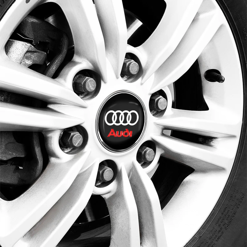 4pcs 56/60mm Car Wheel Center Hub Cap Badge Emblem Decal Wheel Sticker For Audi A4 A3 A5 A6 A7 A8 Q3 Q5 Q7 Q8 B5 B6 B7 B8 B9 Q7