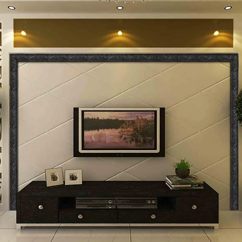 3D Wall Trim Line Waterproof Wall Edging Strip Wallpaper Baseboard Waist Line Self-Adhesive Skirting Line For Living Room Decor