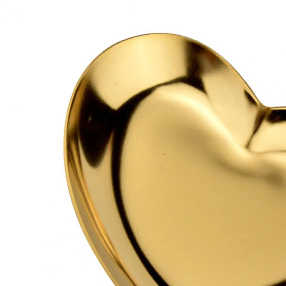 Useful Necklace Dish  Reusable Compact Earrings Display Plate  Heart Shape Ring Necklace Earrings Display Dish