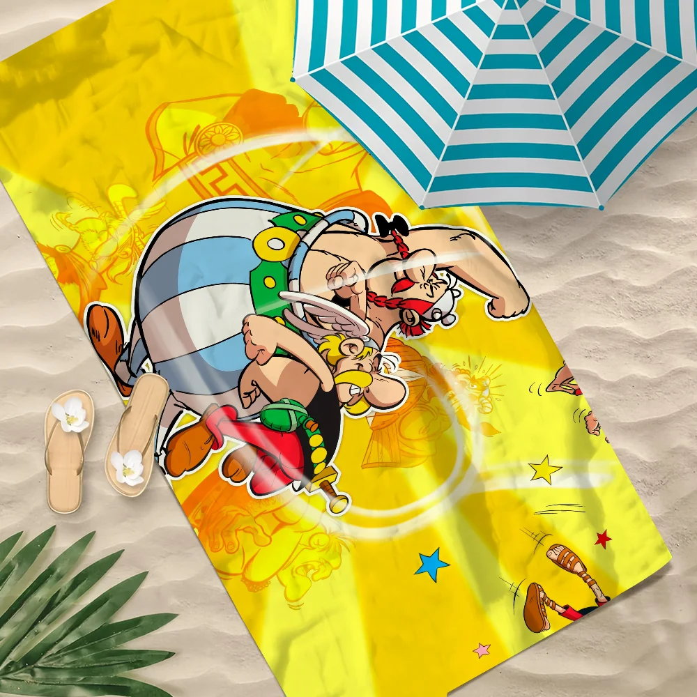 A-asterix et O-obelix منشفة كرتونية هدية للسفر الصالة الرياضية ساونا السفر سبا دش التخييم سريعة الجافة الرياضة مناشف الشاطئ بركة لينة