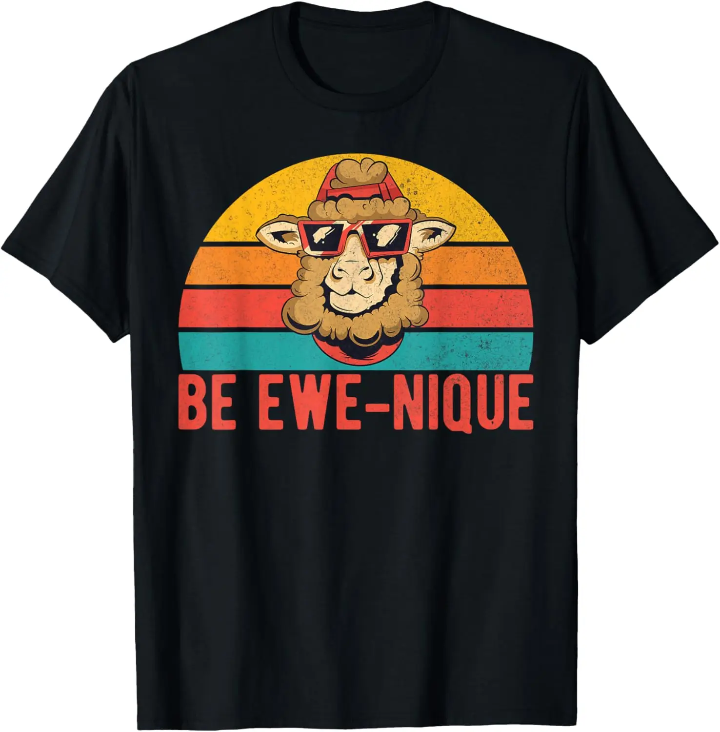 Camiseta divertida de oveja Be Ewe Nique