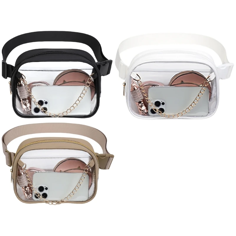 Waist Bag See Through Belt Bag Crossbody Bag Waterproof Chest Bag Waist Pack