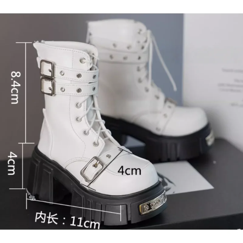 BJD 人形の靴 ID75 人形ファッション黒靴厚底トールブーツ人形アクセサリー DIY ギフト