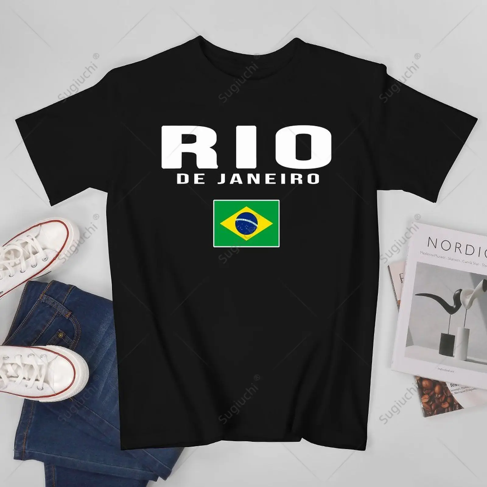 Unisex Men Rio De Janeiro Brazil Brasil Souvenir Tshirt Tees T Shirts Women Boys 100% Cotton T-Shirt