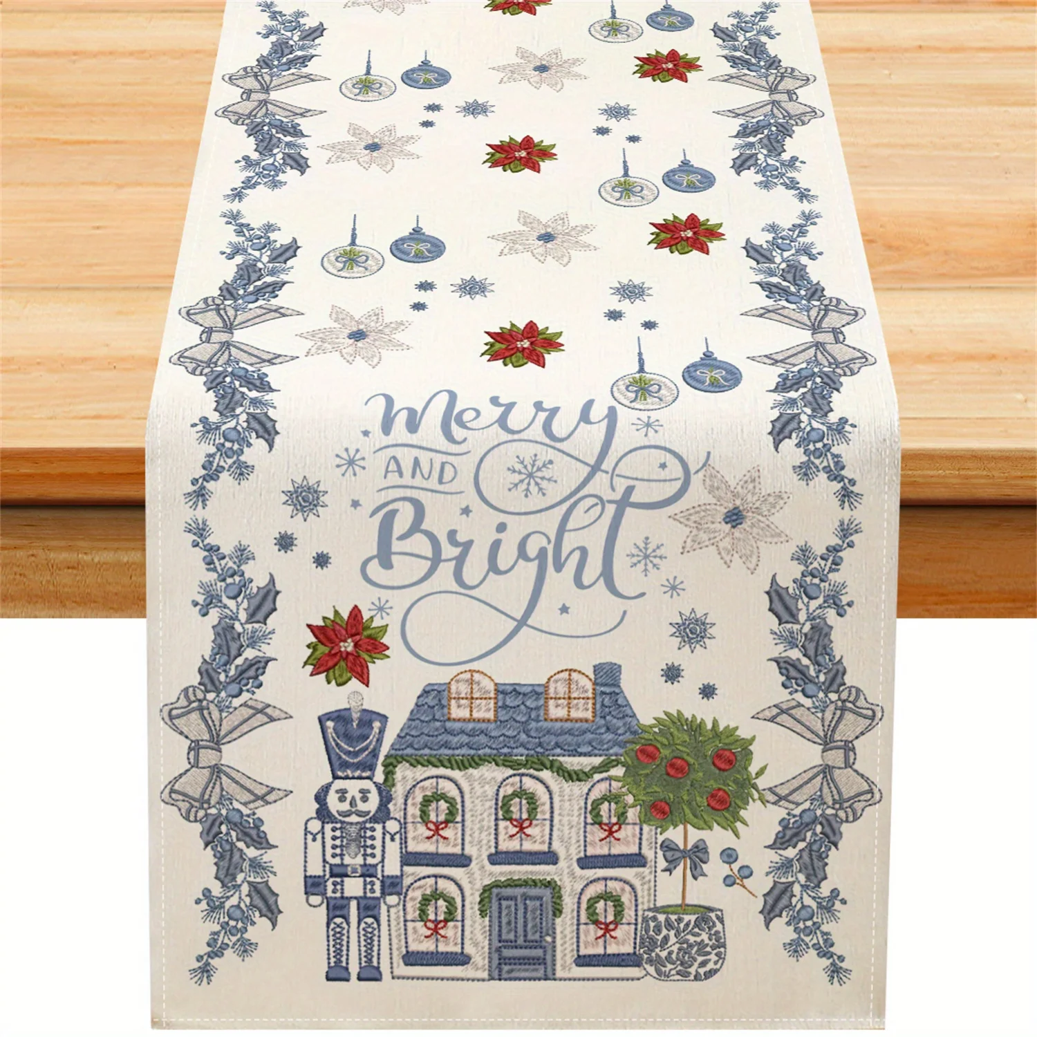 Festive Christmas Table Runner | Ideal for Mexican National Party, Kitchen, Dining & Living Room Holiday Table Settings